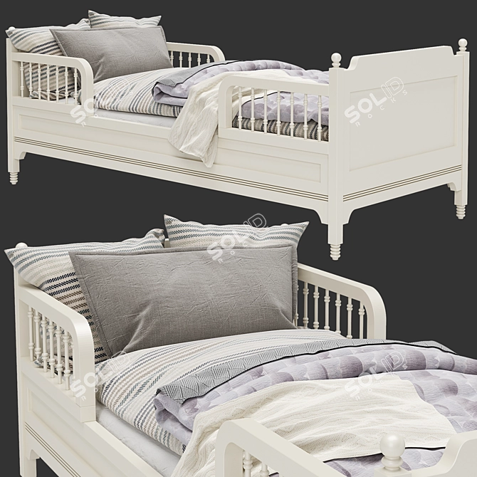 Sofia Dreamland Toddler Bed 3D model image 1