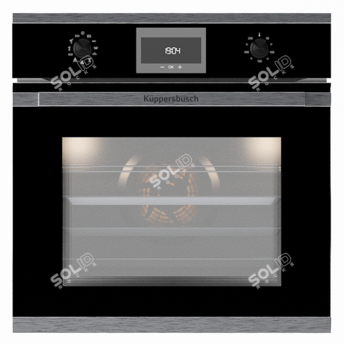 Kuppersbusch 2-in-1 Kitchen Tech Set: Hood, Panel, Oven, Microwave, Fridge 3D model image 2