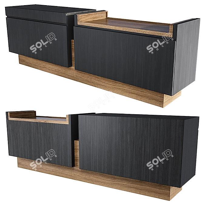 Ocara Closed Buffet - Stylish Sideboard Console 3D model image 1