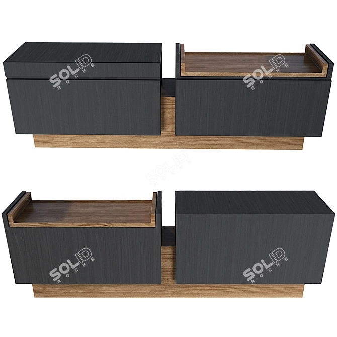 Ocara Closed Buffet - Stylish Sideboard Console 3D model image 2
