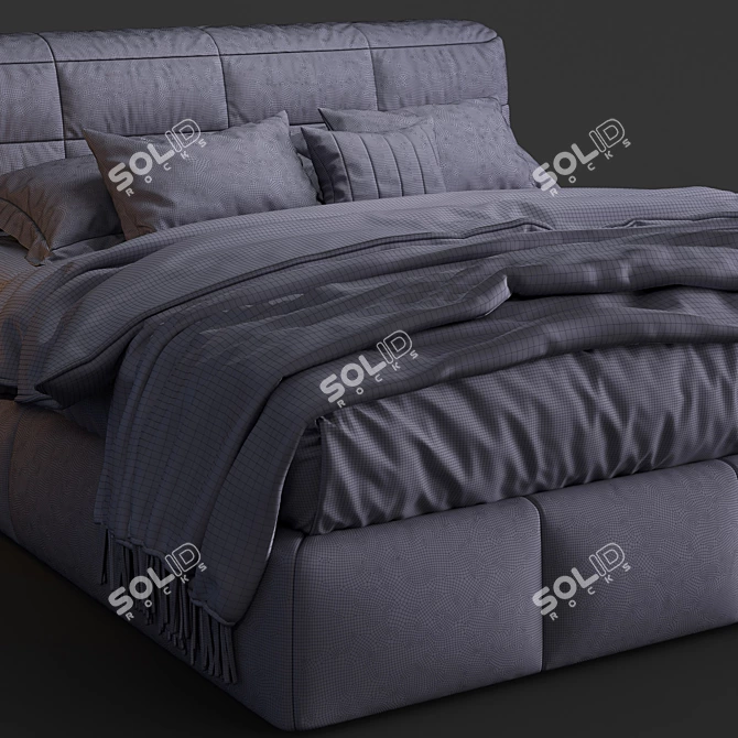 Modern Italian DUNN Bed 3D model image 3