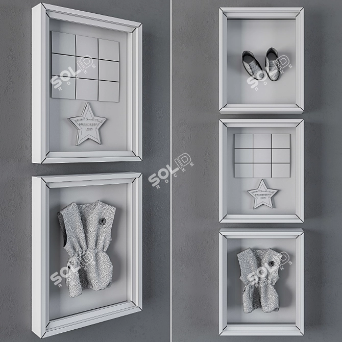 Playful Kids Frame: Add Charm to Any Room 3D model image 2