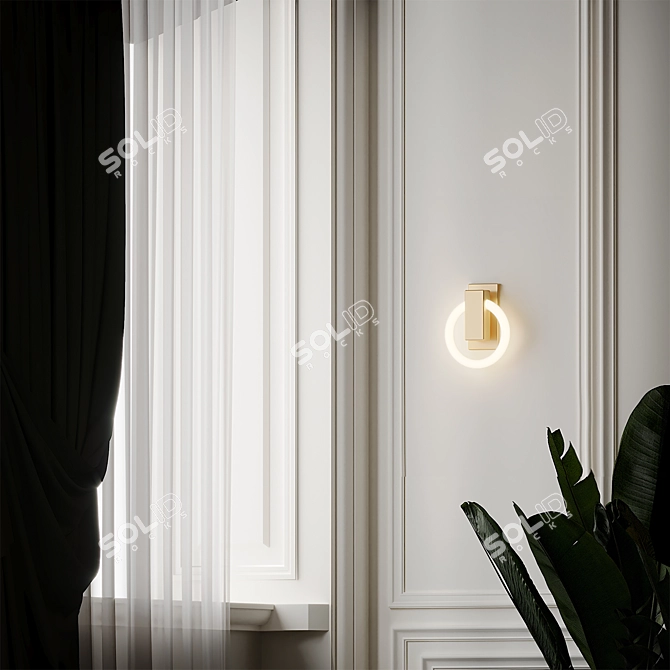 Elegant OLAH Wall Light 3D model image 3