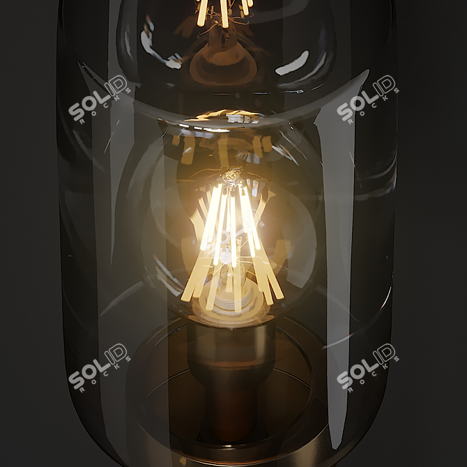 Nordic Glass Wall Lamp: Modern Elegance 3D model image 3