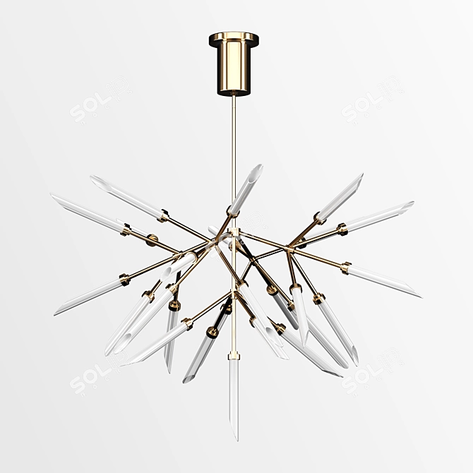 Luxurious Spur Chandelier: Illuminate in Style 3D model image 2