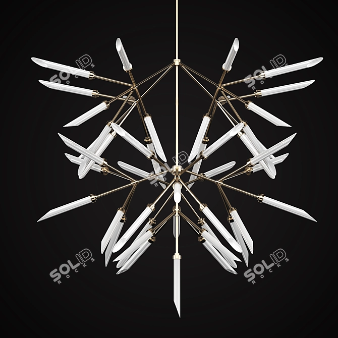 Modern Spur Chandelier: Elegant & Stylish 3D model image 3