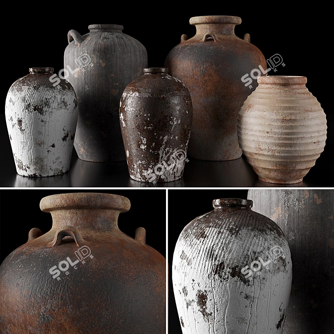 Modern Rh Vases Collection 3D model image 1