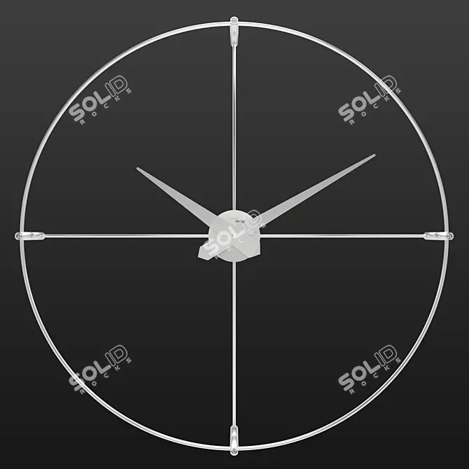 Industrial Chic Loft Wall Clock 3D model image 1