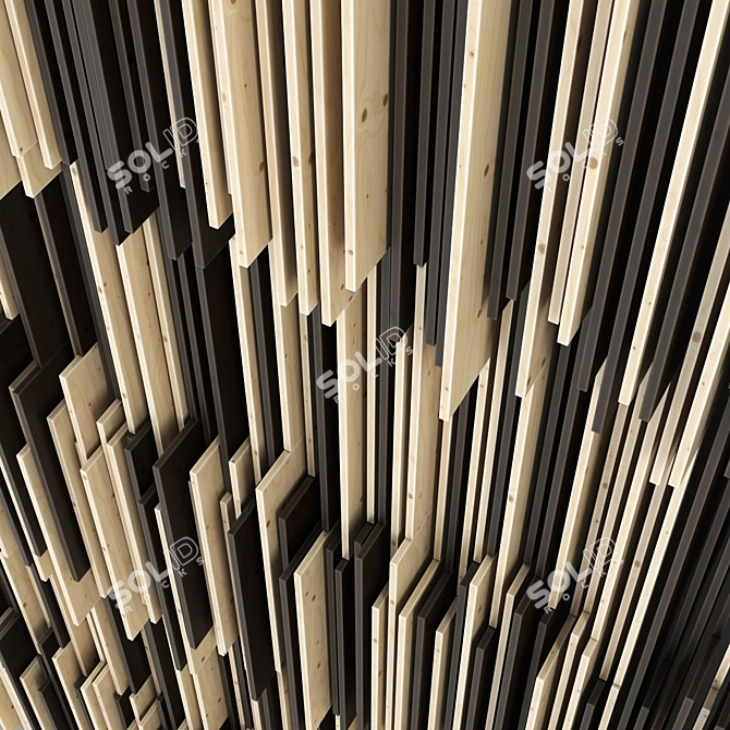 Parametric Wood Panel "Strokes 3D model image 2