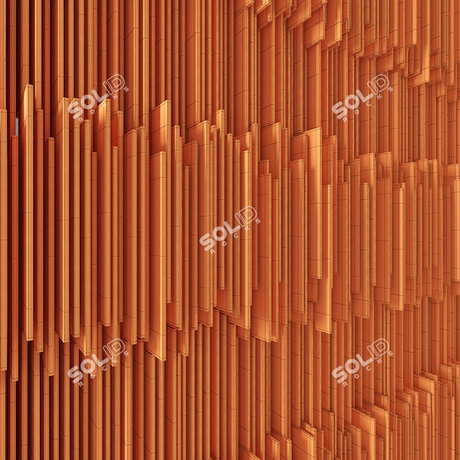 Parametric Wood Panel "Strokes 3D model image 3