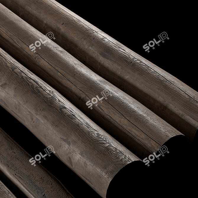 Premium Timber Logs 3D model image 1