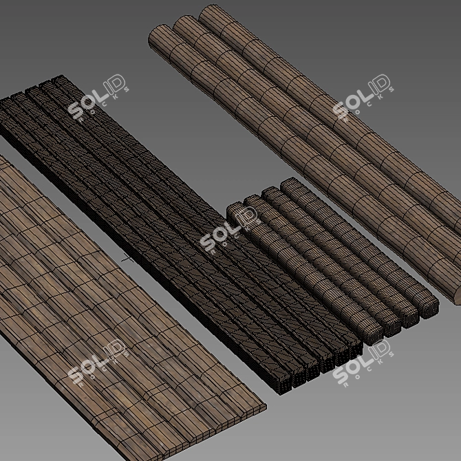 Premium Timber Logs 3D model image 2