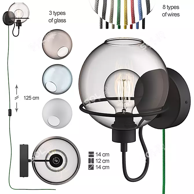 Modern Sconce Lighting Fixture 3D model image 1