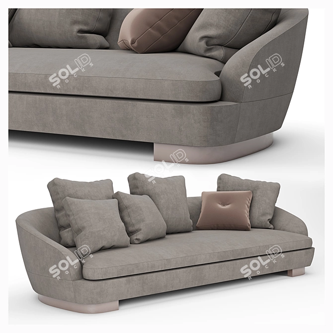 Title: Elegant Minotti Jacques Sofa 3D model image 2