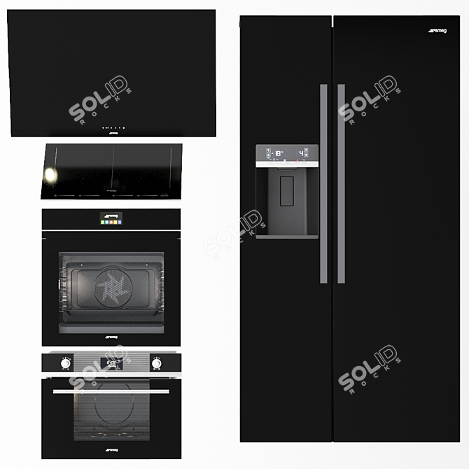 Smeg Complete Kitchen Set 3D model image 1