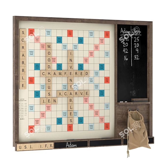 Jumbo Wall Scrabble 3D model image 1