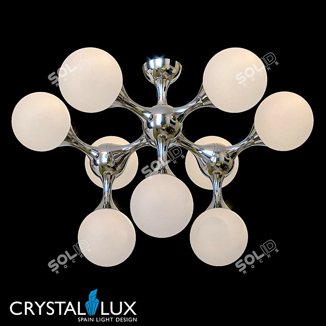 Bolla PL9: Stunning Crystal Chandelier 3D model image 1