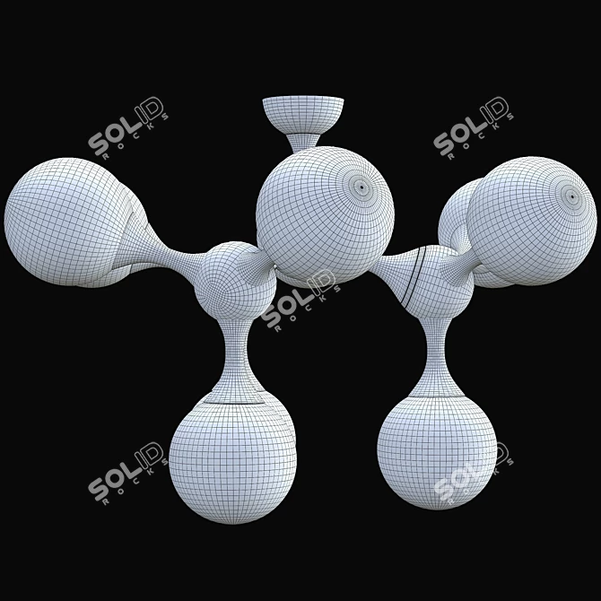 Bolla PL9: Stunning Crystal Chandelier 3D model image 2