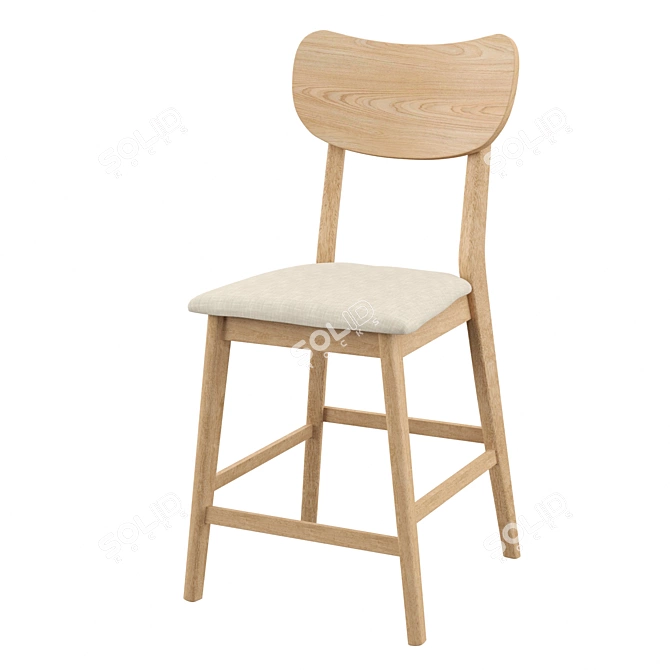 Sleek 24'' Bar Stool 3D model image 1