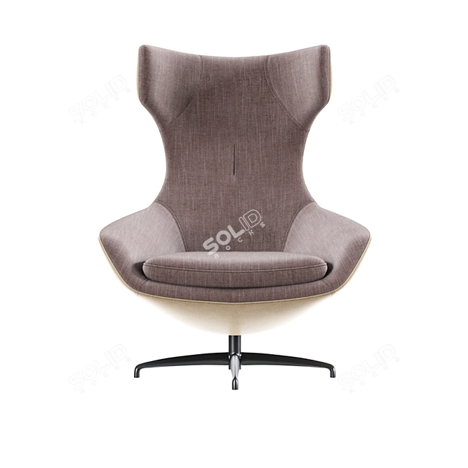 Modern Swivel Armchair 03 3D model image 2