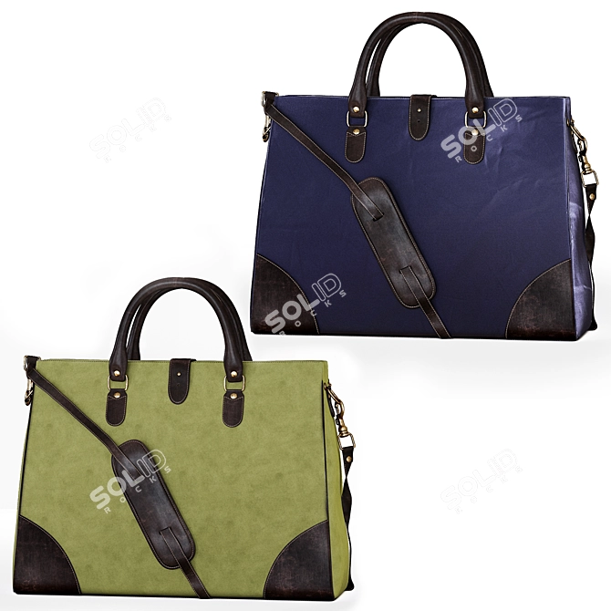 Luxury Ettinger Bag: Timeless Elegance 3D model image 2