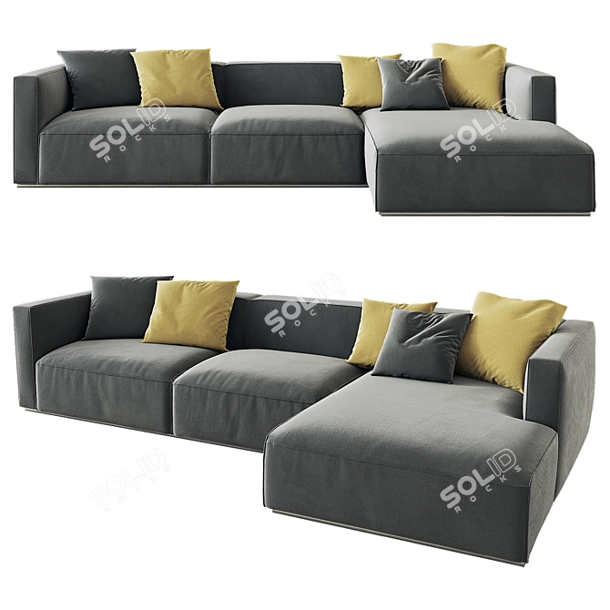 Poliform Shanghai Sofa: Stunning 3D Model 3D model image 1