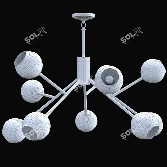 BUENO SP-PL10 Crystal Lux Pendant - Authentic Spanish Loft Style 3D model image 2