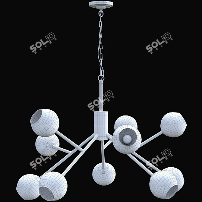 Crystal Lux BUENO SP10 Pendant Light 3D model image 2