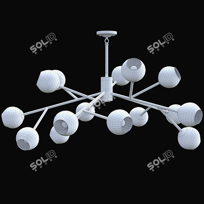 Crystal Lux BUENO SP-PL15 Pendant Light 3D model image 2