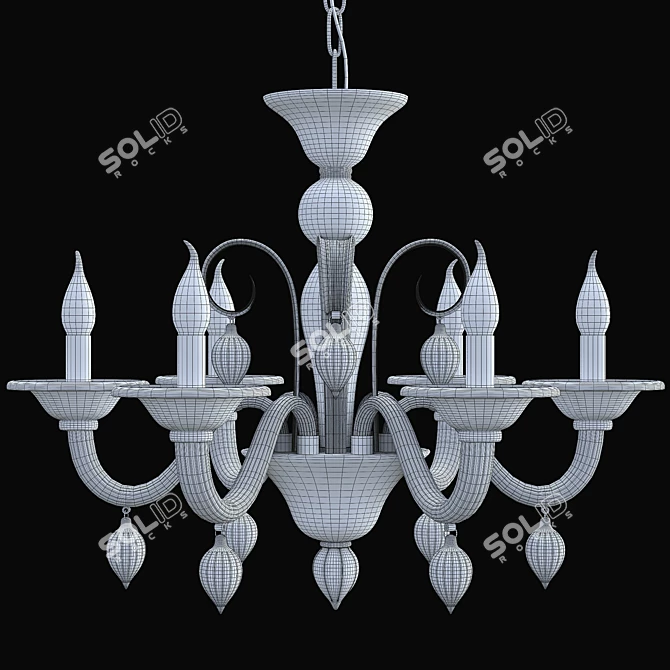 Caetano SP6 Crystal Lux Pendant 3D model image 2