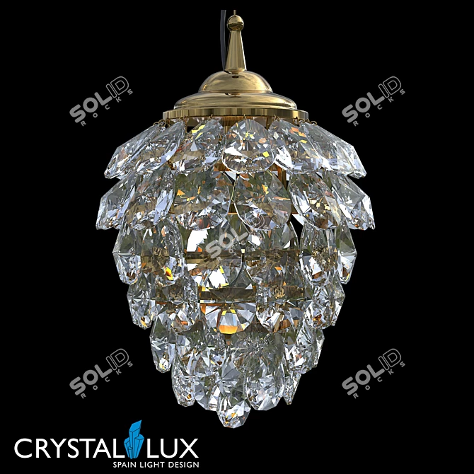 Crystal Lux Charme SP1 Gold Pendant 3D model image 1