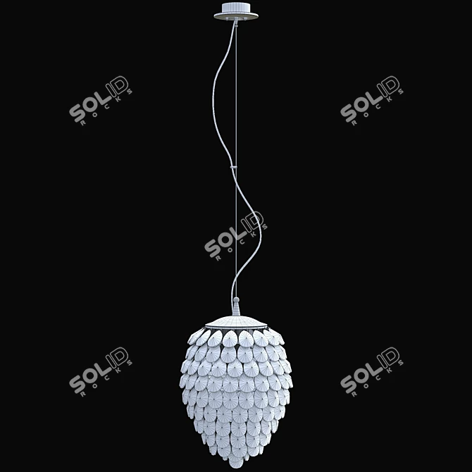 Crystal Lux CHARME SP3 Gold Pendant 3D model image 2