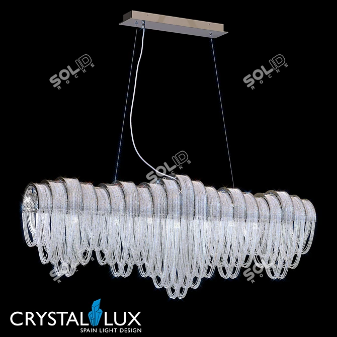 City Lights Crystal Pendant SP9 - Stunning High-tech Style 3D model image 1