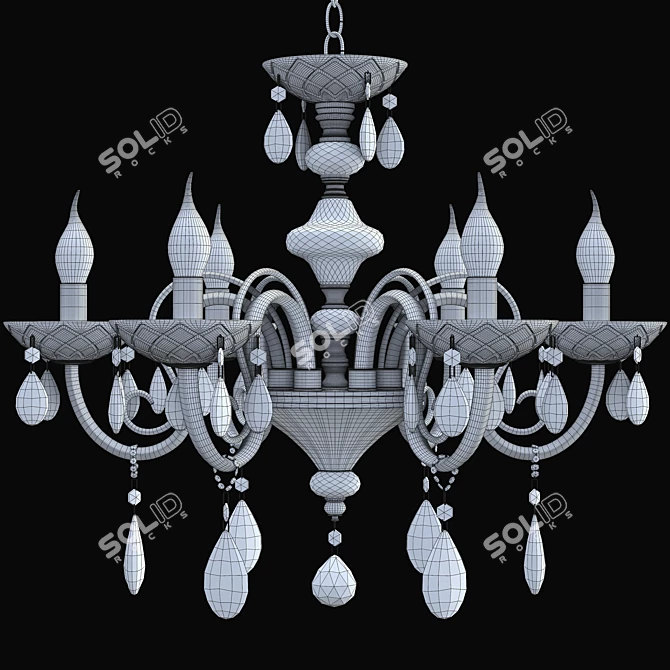 Crystal Lux DALIA SP6 Pendant Light - Classic Style 3D model image 2