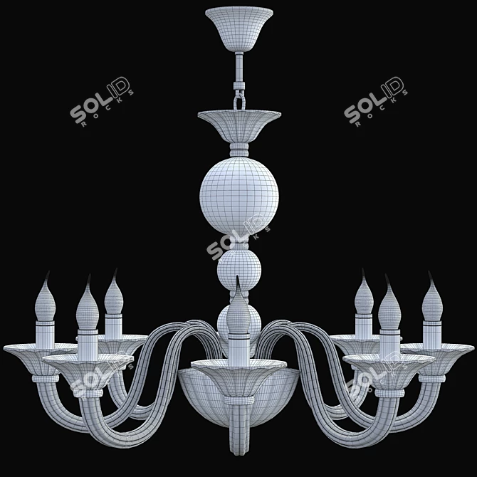 Venetian Dream Crystal Lux Chandelier 3D model image 2