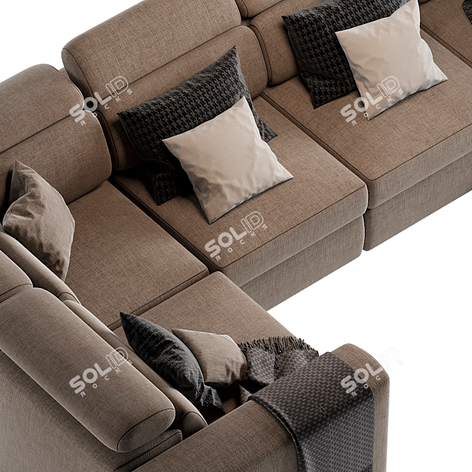 Luxurious Laskasas GOLD Sofa 3D model image 2