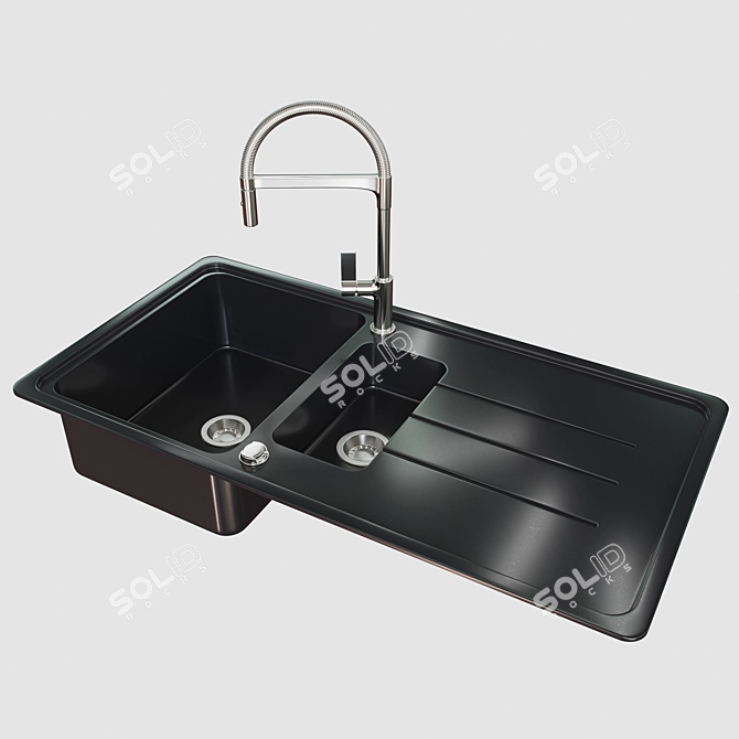 Franke Basis BFG 651 Kitchen Sink: Sleek & Durable 3D model image 1