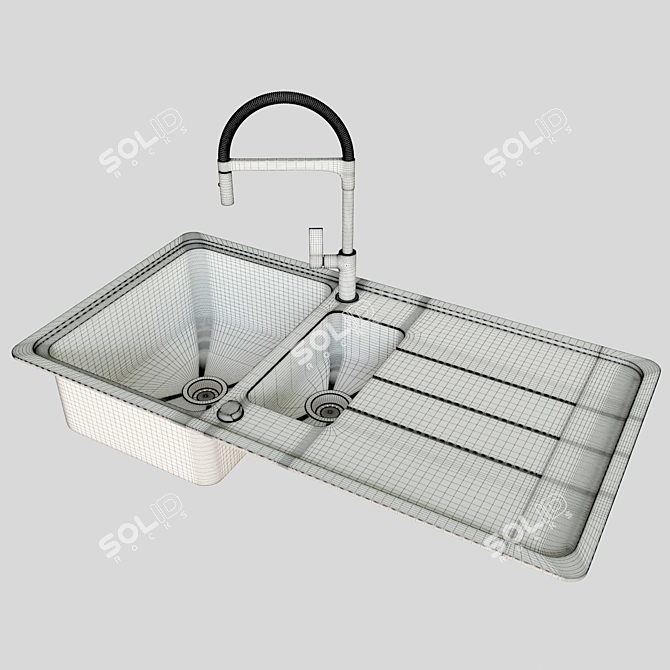 Franke Basis BFG 651 Kitchen Sink: Sleek & Durable 3D model image 2