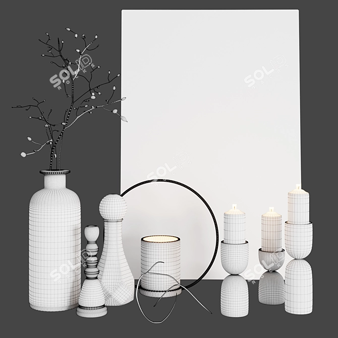 Corona Decor Set: Premium Materials 3D model image 2