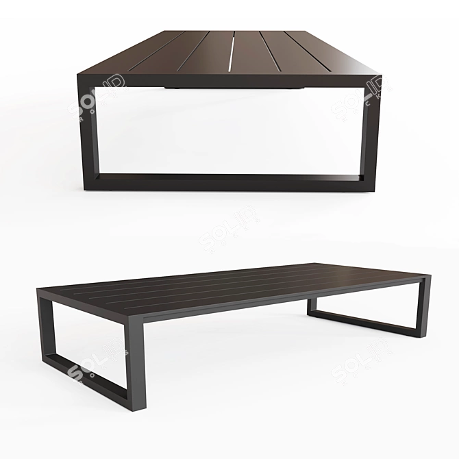 Elegant Aegean Aluminum Coffee Table 3D model image 1