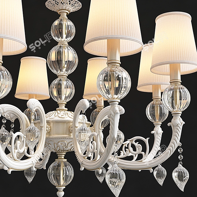 Vintage-inspired Pendant Chandelier 3D model image 2