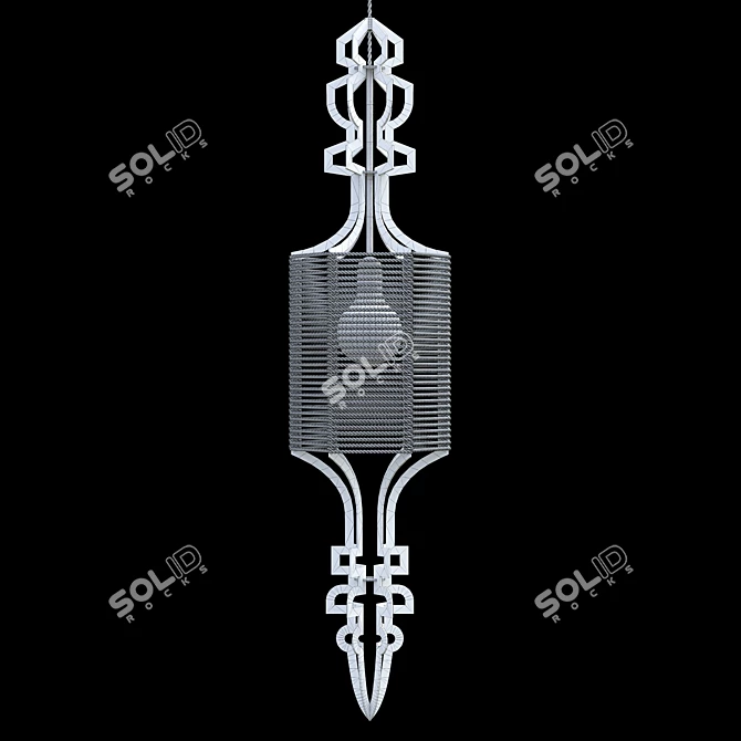 PRIMA SP1 Black-Silver Pendant Light 3D model image 2