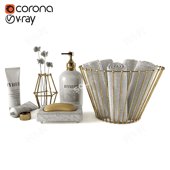 Stylish Bathroom Essentials: Vray & Corona Renderer 3D model image 1