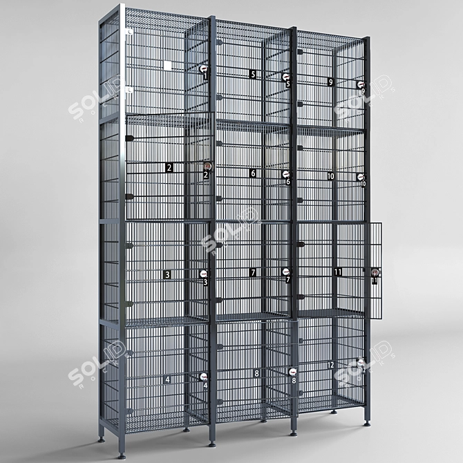 Spacious Store Lockers 3D model image 1