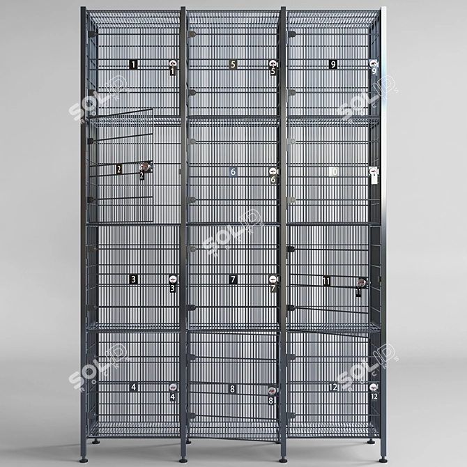 Spacious Store Lockers 3D model image 2