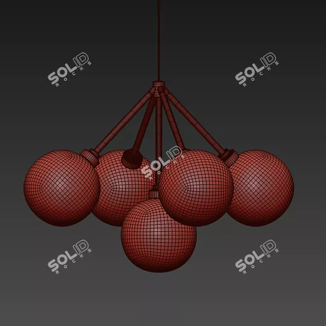 Elegant Mara Pendant Chandelier 3D model image 2