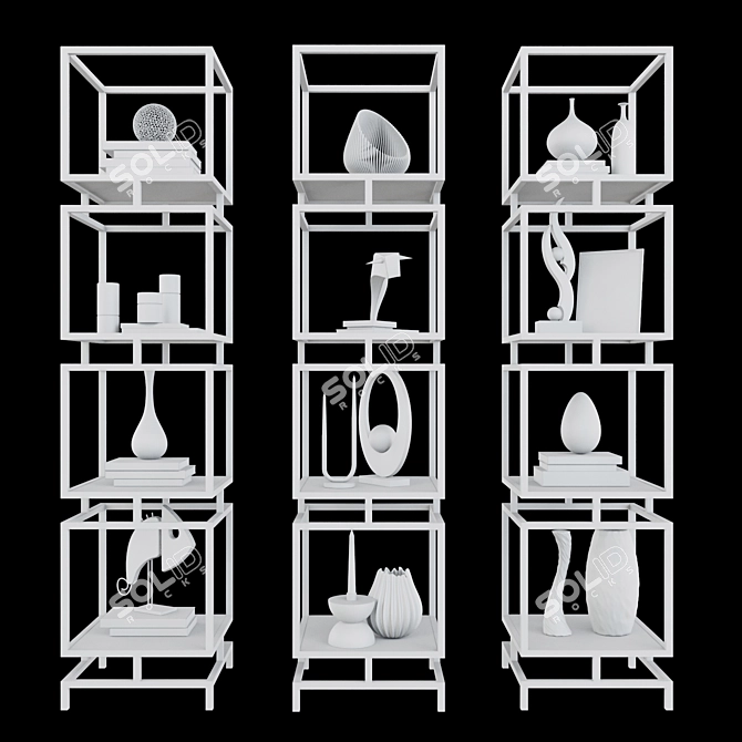 Versatile Shelving Unit for 3D Archiving 3D model image 2