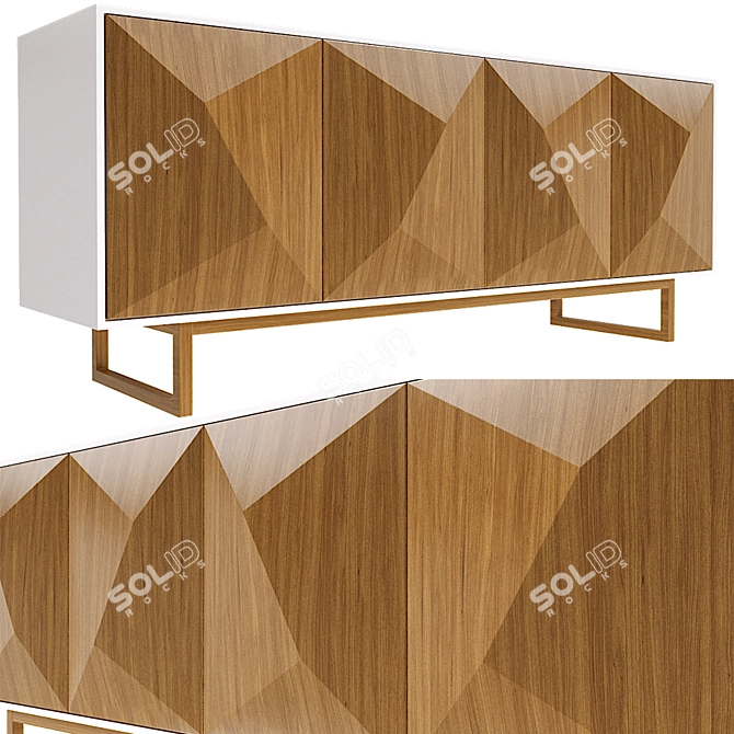 Elegant Buffet Console Table | 200x50x80 cm 3D model image 1