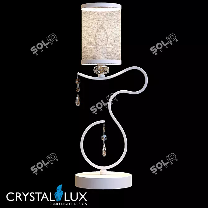 Elisa White LG1: Art Deco Pendant Light from Spain (480mm) 3D model image 1