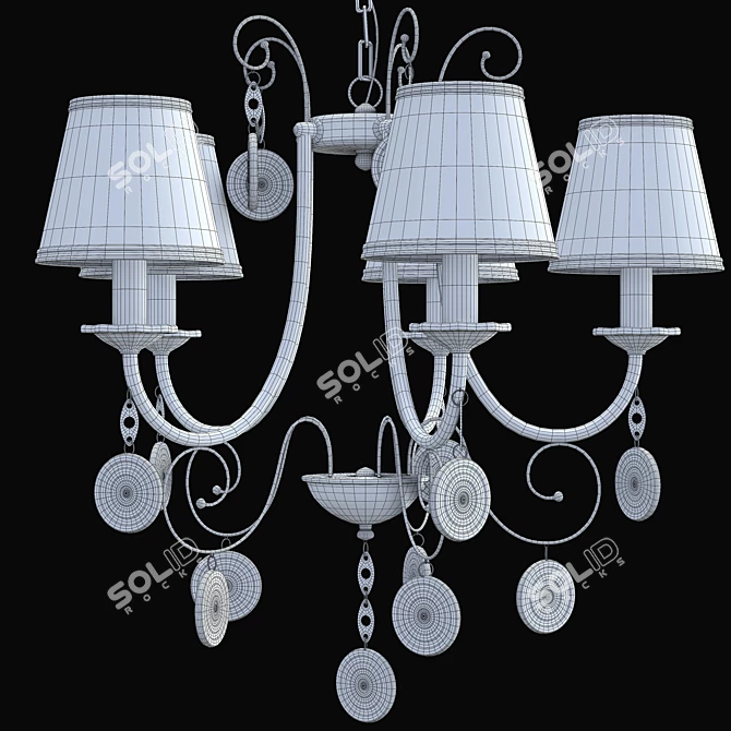 Emilia SP5 Art-Deco Pendant Light 3D model image 2